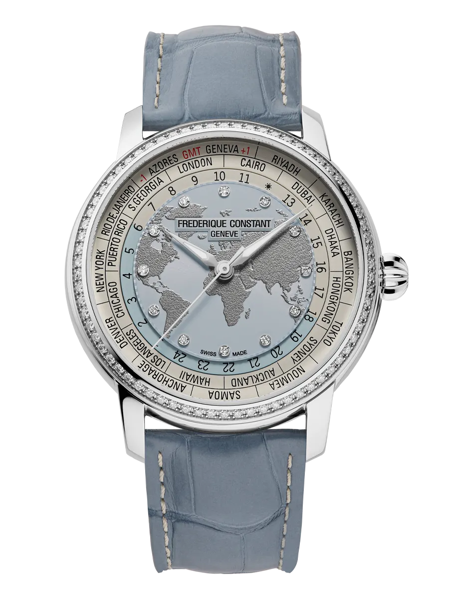 Manufacture Classic Worldtimer Watch FC-719LBWD3DH6 | Frederique